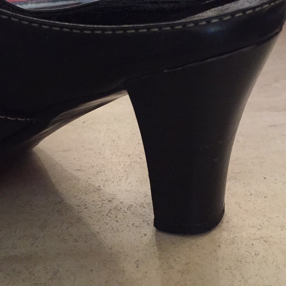 Aerosol Black Leather Mules - Picture 6 of 7